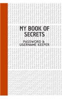 My Book of Secrets Password and Username Keeper