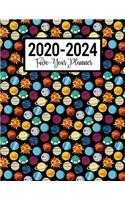 2020-2024 Five-Year Planner: Planet Astronomy Pattern 60 Month Agenda