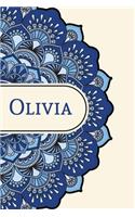 Mandala Notebook with Personalized Monogram Olivia