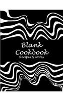 Blank Cookbook Recipes & Notes: Black Classic Art, 8.5" X 11" Blank Recipe Journal, Blank Cookbooks to Write In, Empty Fill in Cookbook, Gifts for Chefs, Foodies, Cooking
