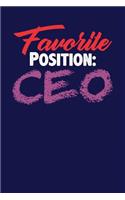 Favorite Position: CEO: Dark Blue, Red & Purple Design, Blank College Ruled Line Paper Journal Notebook for Ladies and Guys. (Valentines and Sweetest Day 6 x 9 inch Co