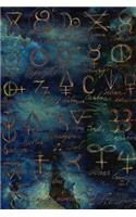 Grimoire Journal - Blank Book of Shadows: Alchemy Pattern Spell Book