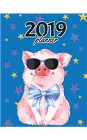 2019 Planner: Weekly Dated with Inspirational Quotes - Cute Celebrity Pig(9 Bright & Magical Calendar Planners for All)