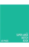 Spring Teal Super Large Sketchbook: Big Softcover Sketchbook, 625 Pages, Giant Sketchbook, Large Sketchbook for Drawing