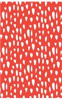 Journal Notebook Abstract Splashes Red