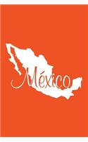 Mexico - Orange Blank Notebook: 101 Pages, 6 x 9 Journal, Soft Cover