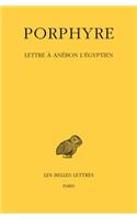 Porphyre, Lettre a Anebon l'Egyptien