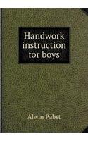 Handwork instruction for boys