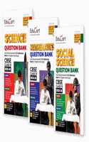 Educart CBSE Question Bank Class 10 2025-26 Science, Mathematics and Social Science (Introducing Unit Test Worksheets for 2026 Boards Exam) Set of 3 Books