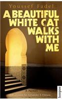 Beautiful White Cat Walks with Me