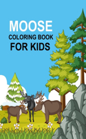 Moose coloring book For Kids