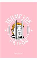 Lined Journal: Dump Trump For Prison 2020 Cool Pro Democrats Gift - Pink Ruled Notebook - Diary, Writing, Notes, Gratitude, Goal Journal - 6x9 120 pages