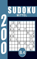 Sudoku Erwachsene Mittel Band 4: Großdruck im DIN A4-Format, 200 Rätsel 9x9 Sudokus für Erwachsene Mittel mit Lösungen Ein tolles Geschenk für Erwachsene und Senioren..