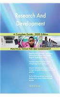 Research And Development A Complete Guide - 2020 Edition