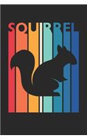 Vintage Squirrel Notebook - Gift for Animal Lover - Colorful Squirrel Diary - Retro Squirrel Journal