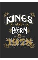 Kings Are Born In 1978: Dotted Bullet Grid Notebook - Journal for Birthday Gift Idea