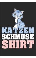 Katzen Schmuse Shirt: Tagebuch, Notizbuch, Buch 100 linierte Seiten im Softcover für alles, was man sich notieren und nicht vergessen möchte