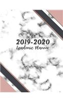 2019-2020 Academic Planner: Marble White Cover July 2019-June 2020 Daily Planner Weekly and Monthly 12 Months Calendar Schedule with Holidays Academic Year Organizer School Yea