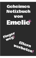 Geheimes Notizbuch von Emelie. Finger weg! Eltern verboten!