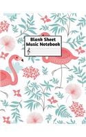 Blank Sheet Music Notebook: Easy Blank Staff Manuscript Book Large 8.5 X 11 Inches Musician Paper Wide 12 Staves Per Page for Piano, Flute, Violin, Guitar, Trumpet, Drums, Cell