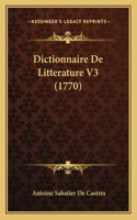 Dictionnaire De Litterature V3 (1770)