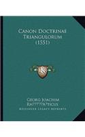 Canon Doctrinae Triangulorum (1551)