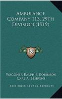Ambulance Company 113, 29th Division (1919)