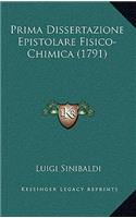 Prima Dissertazione Epistolare Fisico-Chimica (1791)