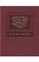 Honore de Balzac in Twenty-Five Volumes: The First Complete Translation Into English, Volume 12