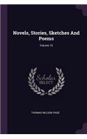 Novels, Stories, Sketches And Poems; Volume 15