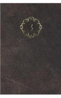 Monogram "3" Any Day Planner Journal: (29 Monogram Aged 365 Planner)