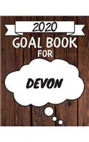 2020 Goal Planner For Devon: 2020 New Year Planner Goal Journal Gift for Devon / Notebook / Diary / Unique Greeting Card Alternative