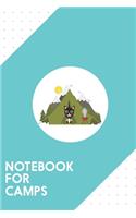 Notebook for Camps: Dotted Journal with Cat In the camping tent Design - Cool Gift for a friend or family who loves nature presents! - 6x9" - 180 White dotted pages - Y