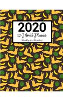2020 12-Month Planner Weekly and Monthly