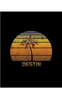 Destin: Christmas Journal Notebook With Retro Florida Sunset. Complete Shopping Organizer Holiday Food Meal Party Planner Budget Expense Tracker With Soft C