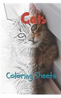 Cat Coloring Sheets: 30 Cat Drawings, Coloring Sheets Adults Relaxation, Coloring Book for Kids, for Girls, Volume 13