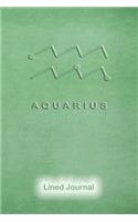 Aquarius Lined Journal: (7 Series)