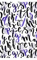 Journal Notebook Sparkly Letters Pattern 13