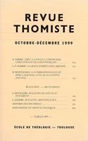 Revue Thomiste - 4/1999