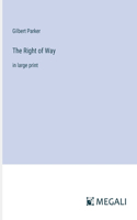 Right of Way: in large print