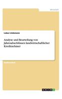 Analyse und Beurteilung von Jahresabschlüssen landwirtschaftlicher Kreditnehmer