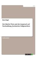falsche Preis und der Anspruch auf Nachzahlung. Juristisches Fallgutachten