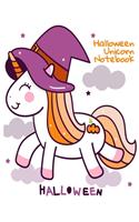 Halloween Unicorn Notebook: Journal For Children To Write In Holiday Memories - 8.5x11 Inches Notepad With 120 Interior Designed Notes Pages With Unicorns, Sparkles, Stars & Wi