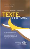Texte. Seit 1386.