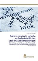 Praxisrelevante Inhalte außerbetrieblicher Stellenausschreibungen