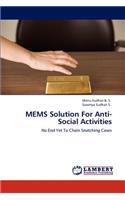 Mems Solution for Anti-Social Activities