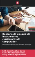Desenho de um guia de instrumentos curriculares de computador