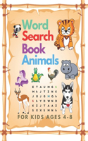 Word Search Book Animals for Kids ages 4-8