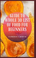 Guide to Whole 30 List of Food For Beginners