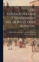 Det Arnamagnæanske Haandskrift No. 28, 8vo, Codex Runicus...
